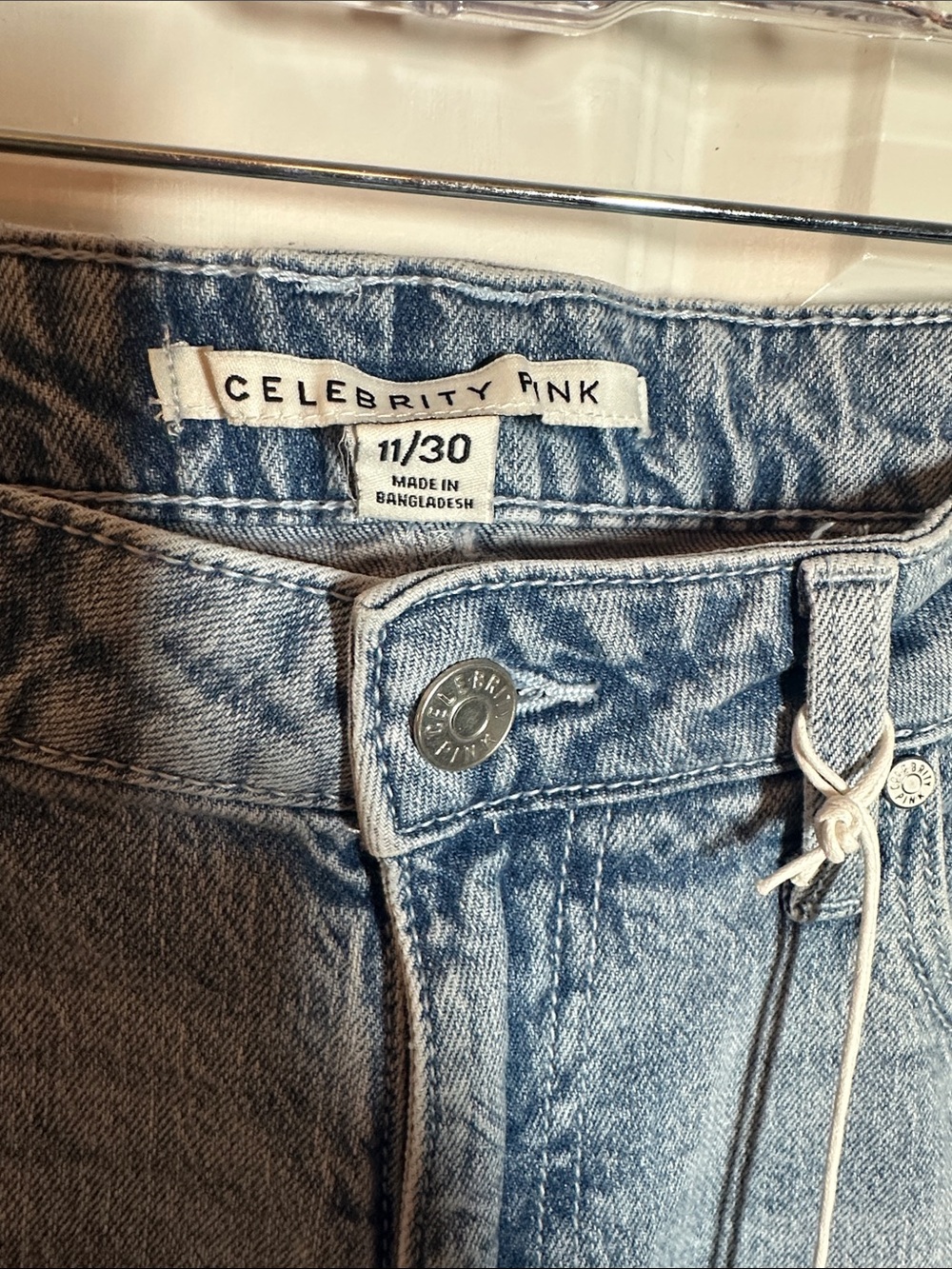 NWTS Celebrity Pink Light Blue Denim Jeans - High Waist Wide Leg Sz 11/30 🩵👖🩵 - Picture 2 of 13